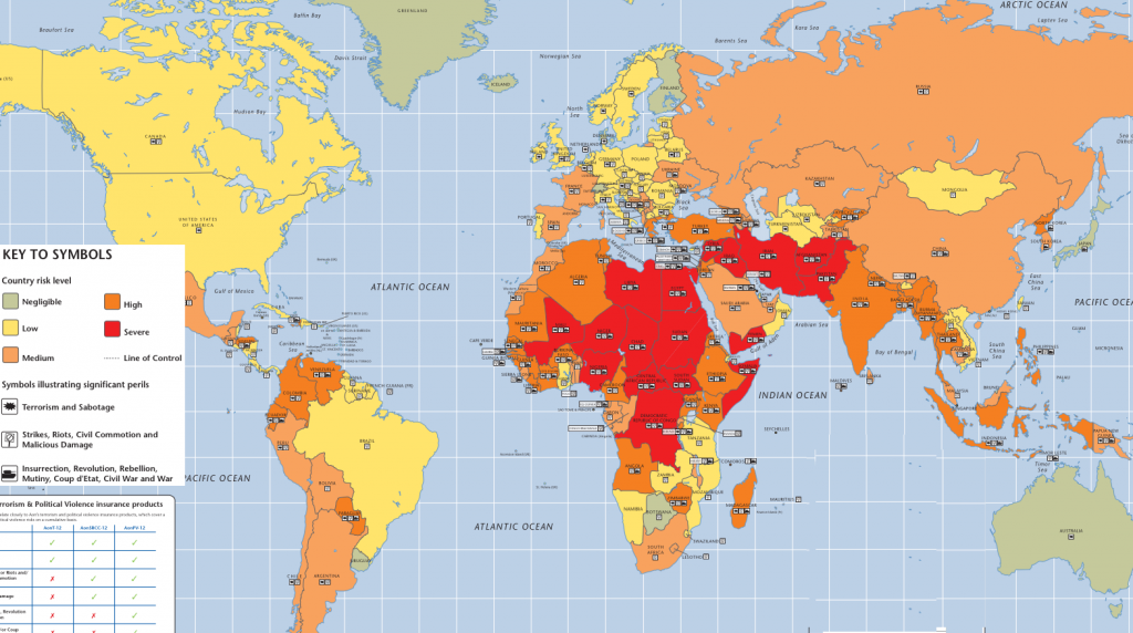 SERAPH World Risk Map SERAPH Legal Liability Security